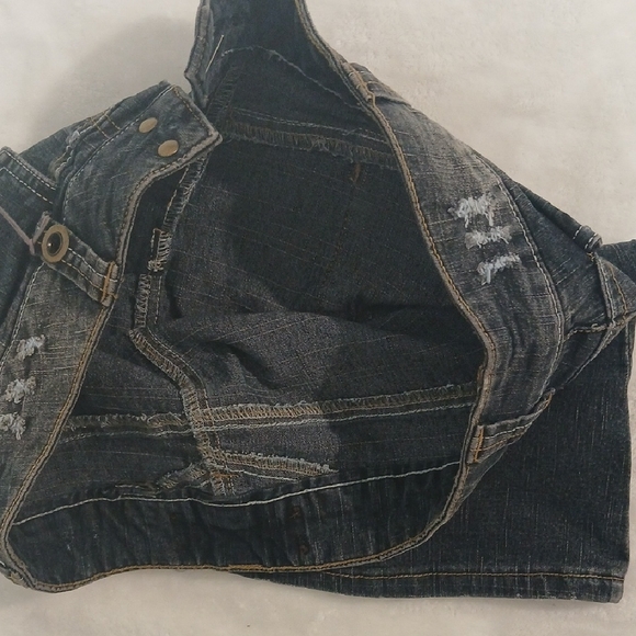 Trendy Dark Wash Mini Skirt Small - Picture 5 of 5